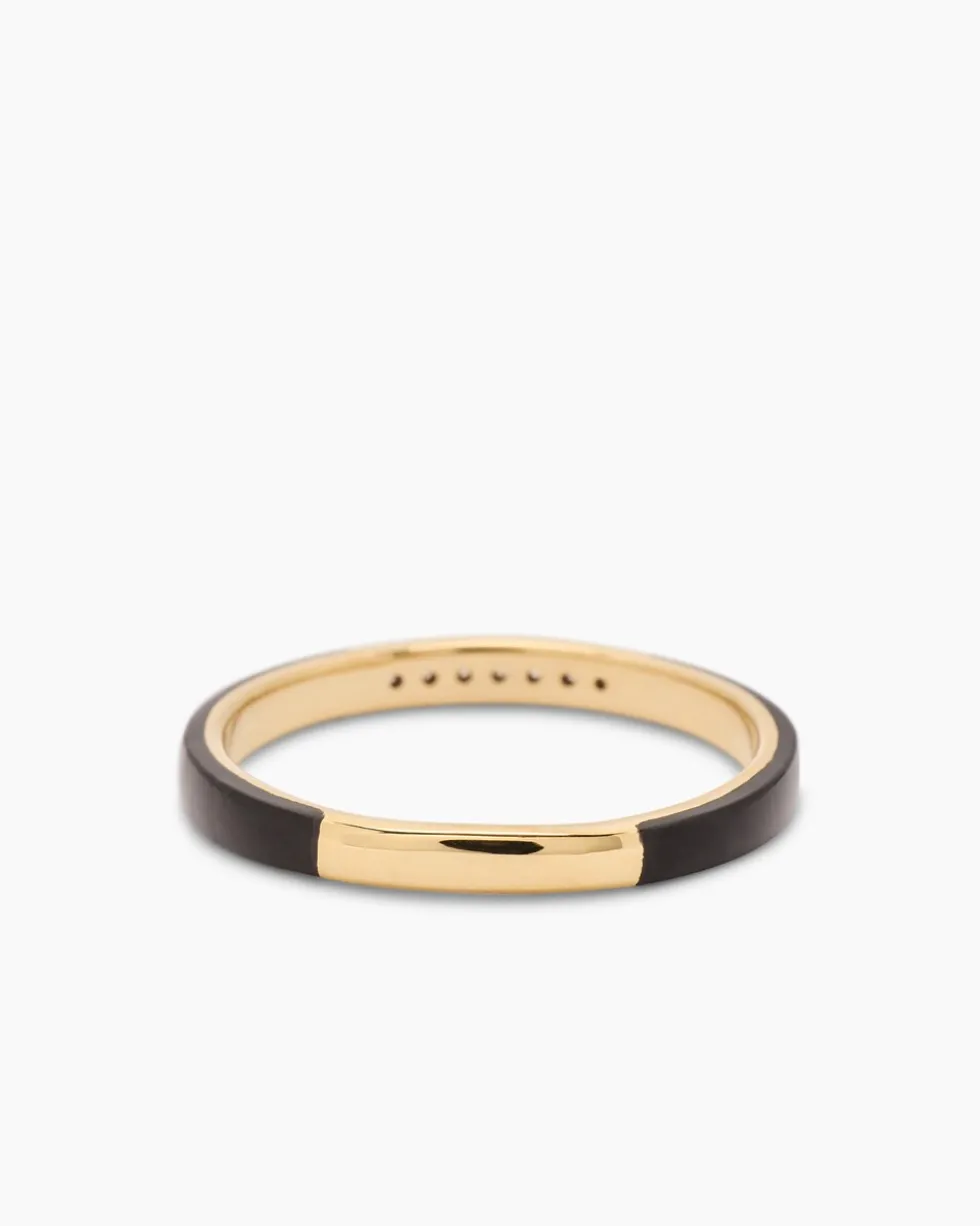 Diamantring mit Keramik 0,05 ct