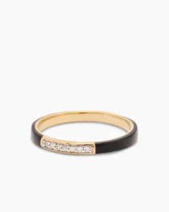 Diamantring mit Keramik 0,05 ct