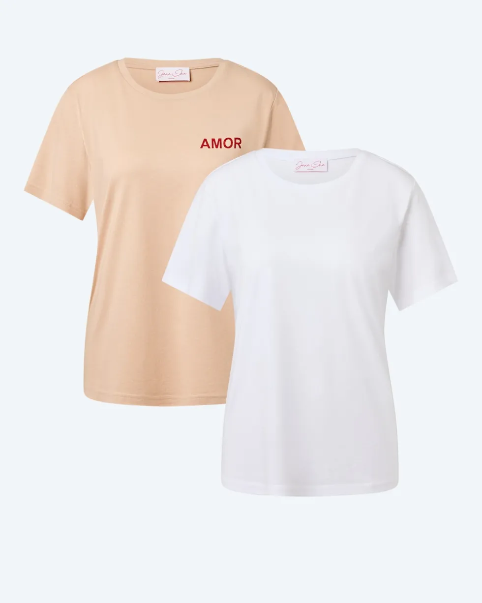 Doppelpack Shirt mit Print