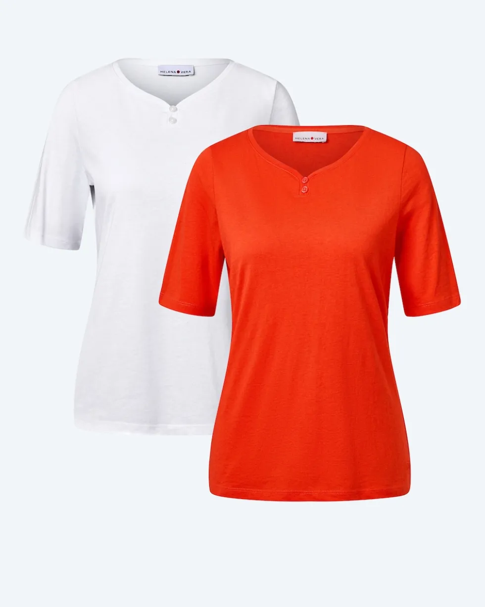 Doppelpack Shirts mit Logo