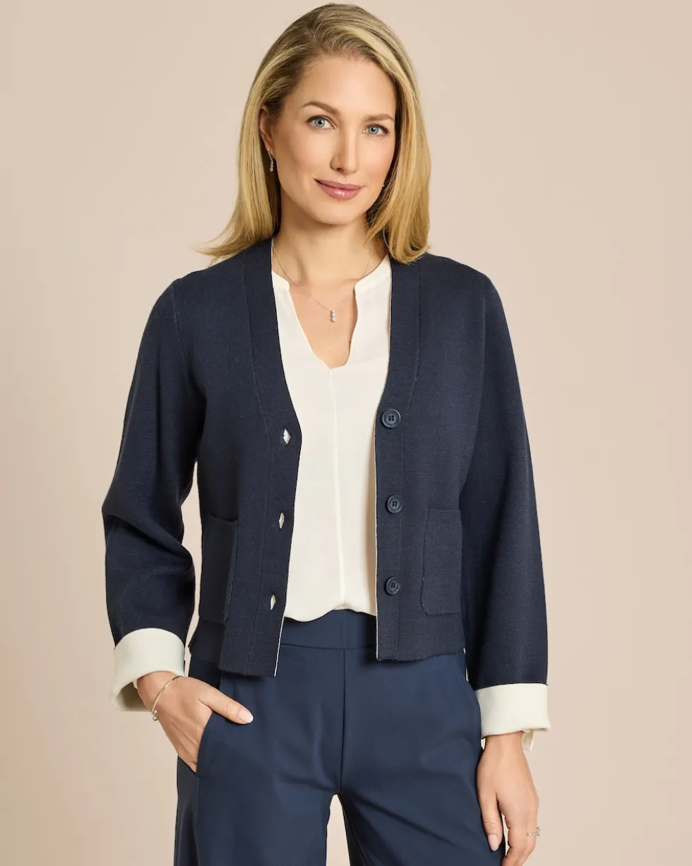 Double Face Strickjacke