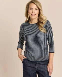 Feinstrick-Pullover fein gestreift
