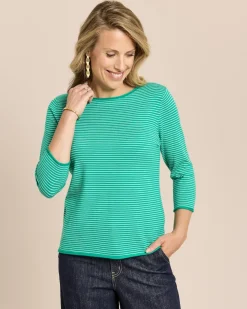 Feinstrick-Pullover fein gestreift