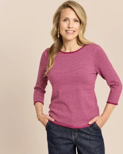 Feinstrick-Pullover fein gestreift