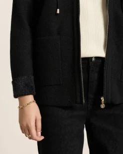 Flauschcardigan mit Reißverschluss