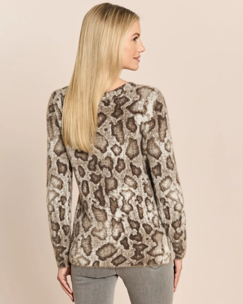 Flausch-Pullover mit Pythonmuster