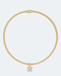 Flechtcollier mit Zirkonia