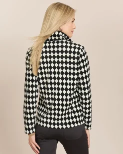 Fleecejacke mit Rautenmuster