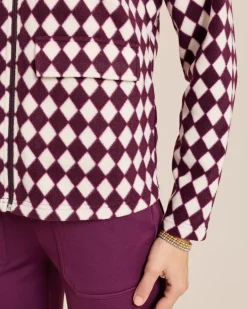 Fleecejacke mit Rautenmuster