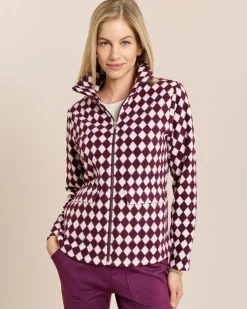 Fleecejacke mit Rautenmuster