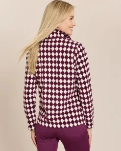 Fleecejacke mit Rautenmuster