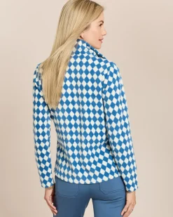 Fleecejacke mit Rautenmuster
