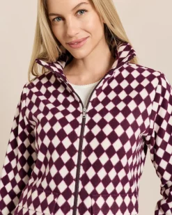 Fleecejacke mit Rautenmuster
