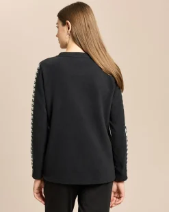 Fleeceshirt Hahnentritt