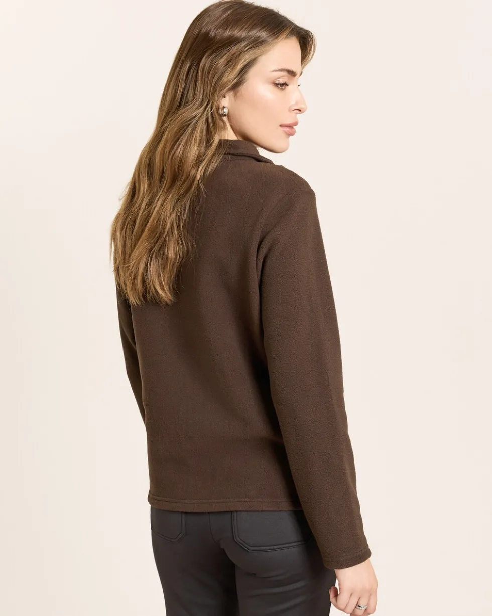 Fleece-Troyer mit Strass-Deko