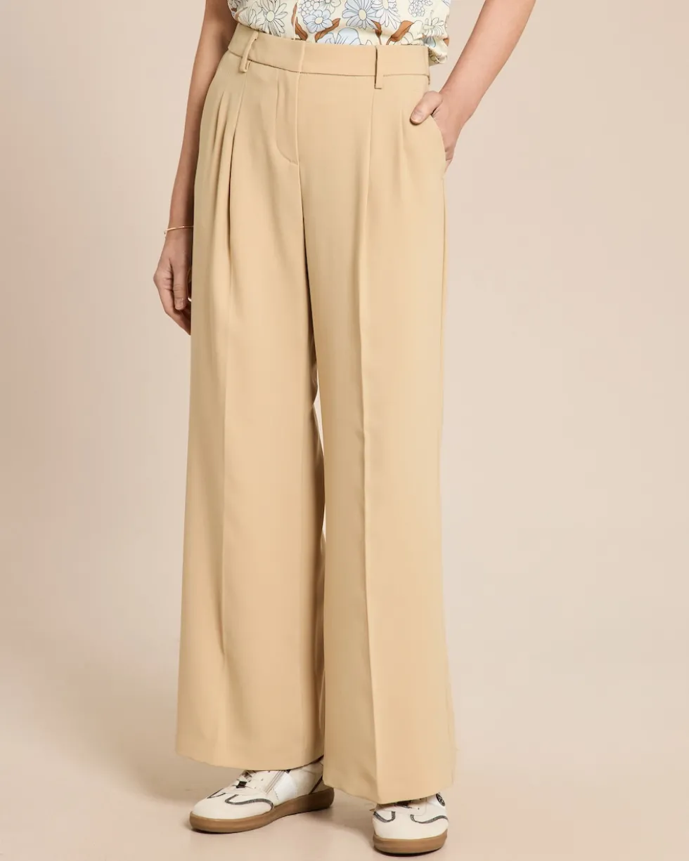 Fließende Hose mit Bundfalte