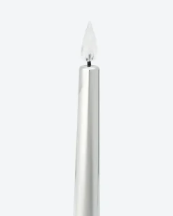 Glaskerzenständer mit LED-Stabkerze, 2tlg.