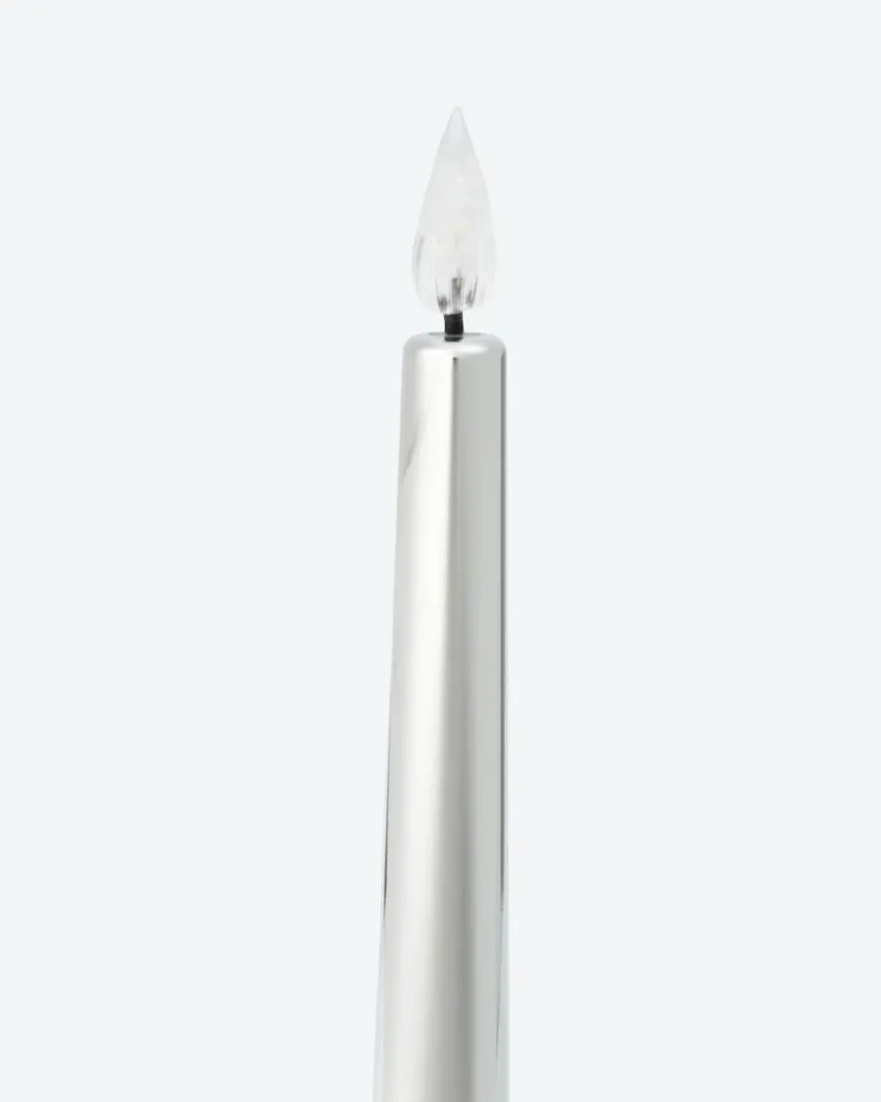Glaskerzenständer mit LED-Stabkerze, 2tlg.