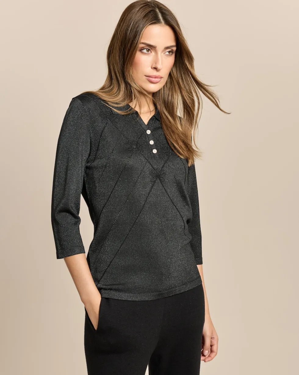 Glow Pullover mit Polokragen