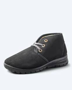 Halbschuh Echtleder Lammfellfutter