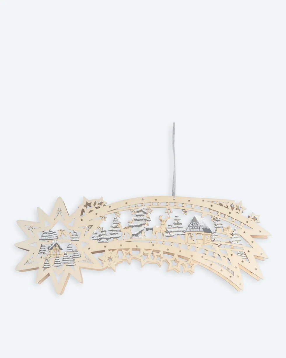 Holz-Sternschnuppe "Winterwald"