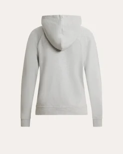 Hoodie mit Logo und Seitenschlitzen