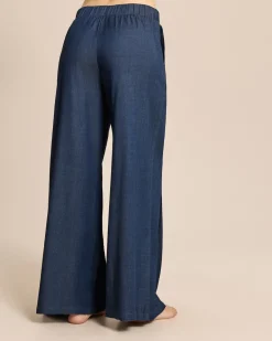 Hose aus Lyocellmix mit Layering