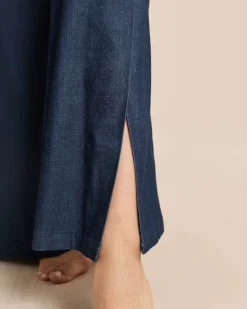 Hose aus Lyocellmix mit Layering