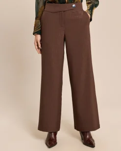 Hose mit Glanznadelstreifen