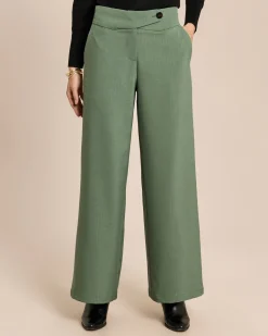 Hose mit Glanznadelstreifen