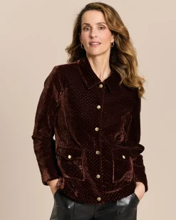 Jacke aus Samt mit Struktur