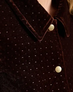 Jacke aus Samt mit Struktur