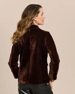 Jacke aus Samt mit Struktur