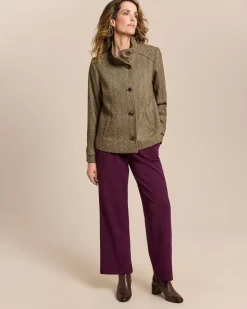 Jacke im Fischgratdesign