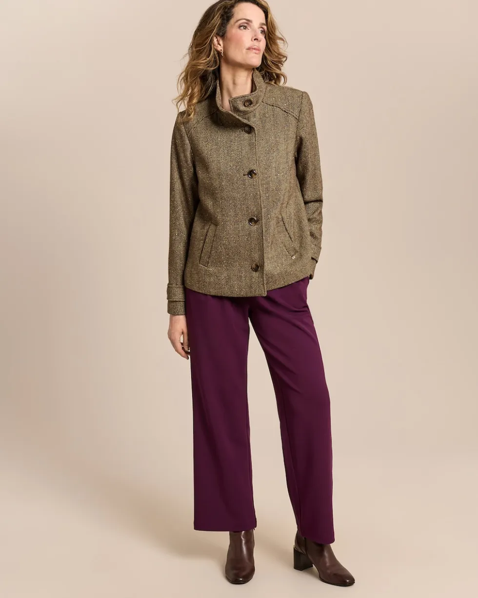 Jacke im Fischgratdesign