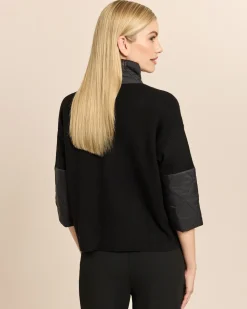 Jacke im Materialmix