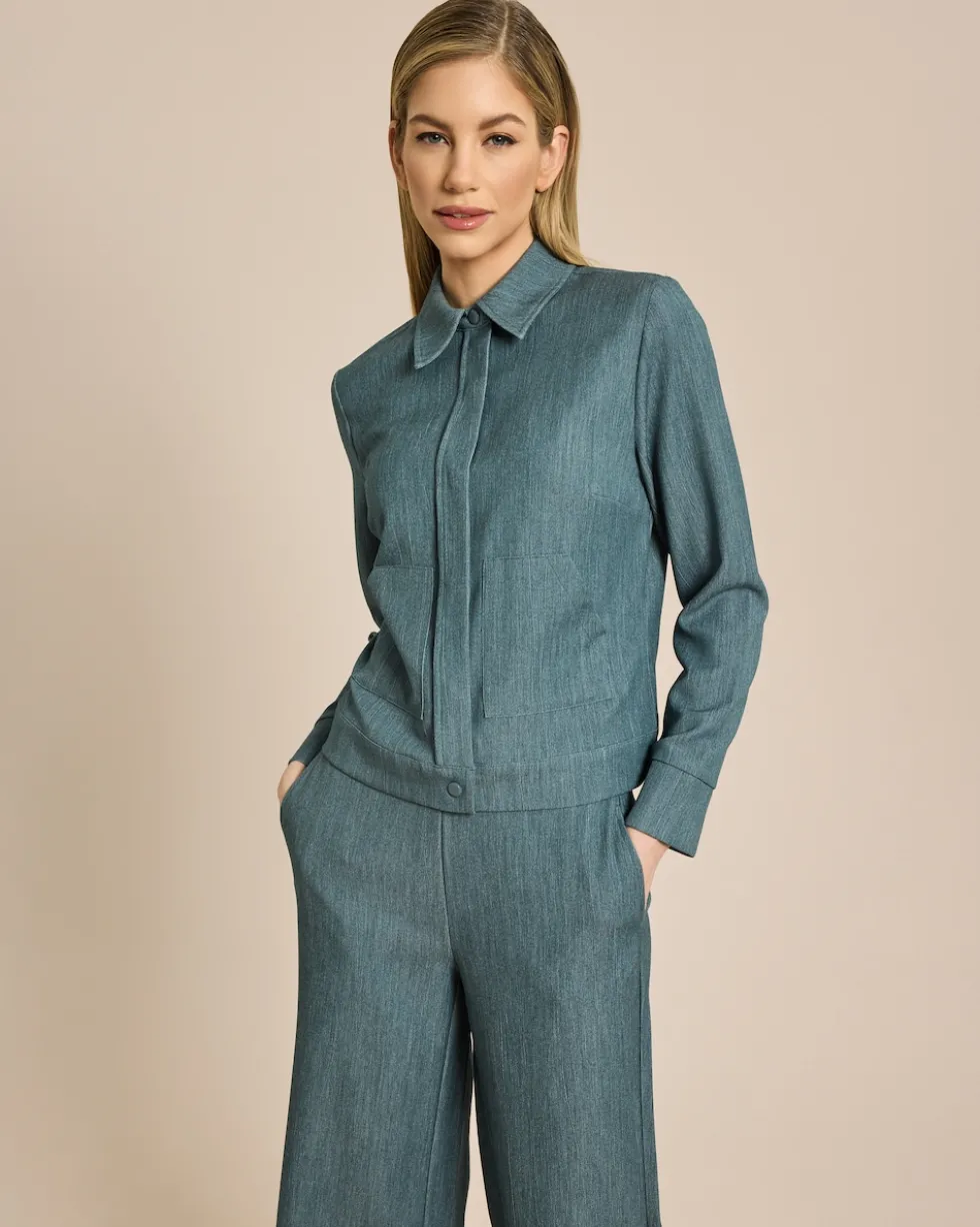 Jacke in Denim Optik