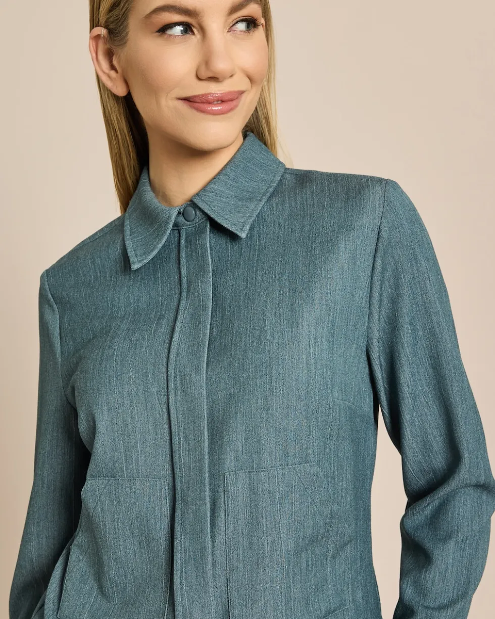 Jacke in Denim Optik