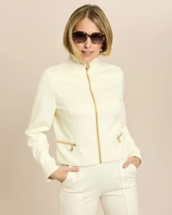 Jacke in Velourleder-Optik