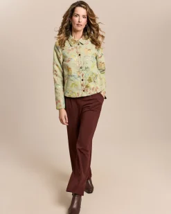 Jacke mit Metallicgarn und Tiermuster