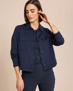 Jacke Ponte di Roma mit aufgesetzten Taschen