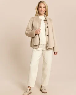 Jacke zum Wenden in Shearling-Optik
