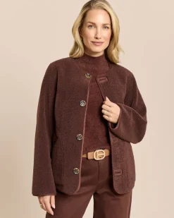 Jacke zum Wenden in Shearling-Optik
