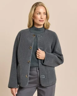 Jacke zum Wenden in Shearling-Optik