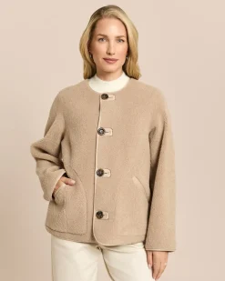 Jacke zum Wenden in Shearling-Optik