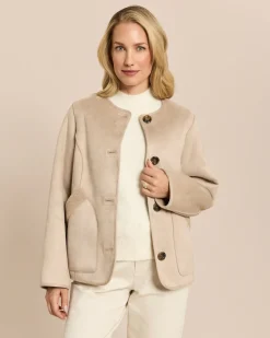 Jacke zum Wenden in Shearling-Optik
