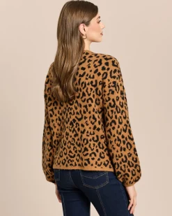 Jacquard-Pullover mit Seitenschlitzen