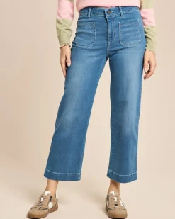 Jeans 7/8 aufgesetzte Taschen