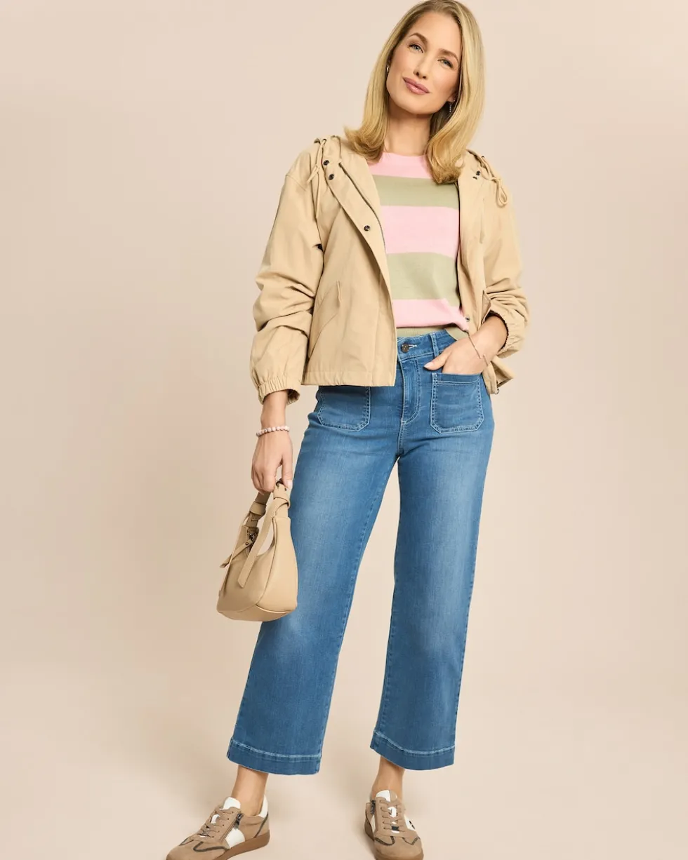Jeans 7/8 aufgesetzte Taschen