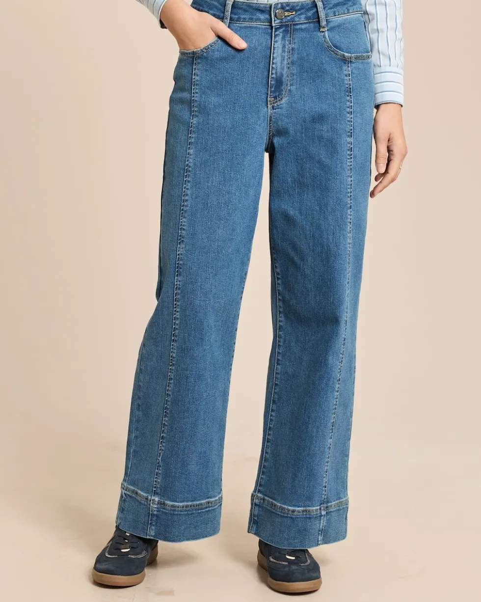 Jeanshose mit Teilungsnaht